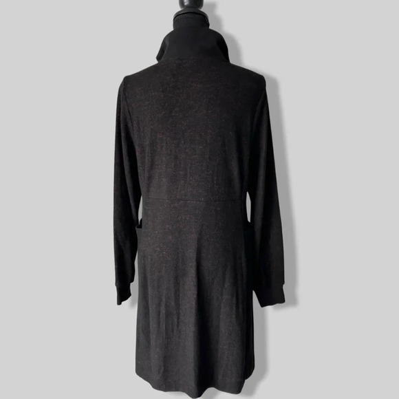 Cabi Black Burgundy Cuddle Long-Sleeve Sweater Dress - Picture 5 of 16